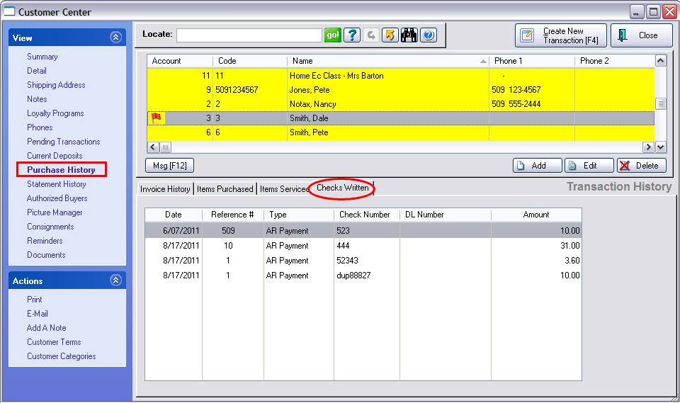 Getting Started > Your Company Setup Options > Tender > Customer Checks