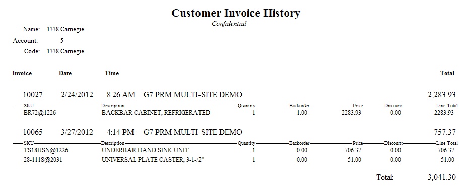 CustomerInvoiceHistoryRpt