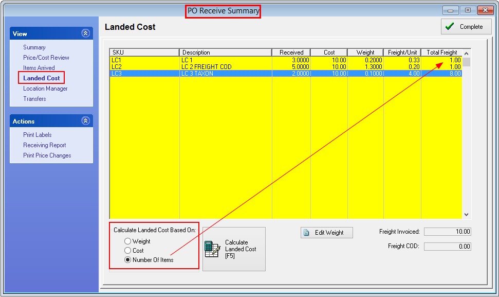 LandedCostBasedOnNumberItems