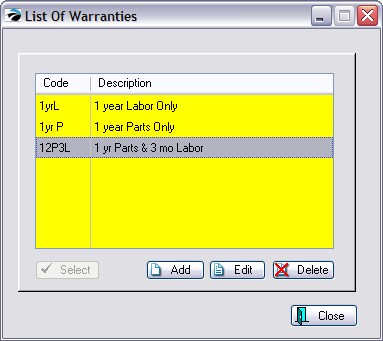 ListofWarranties