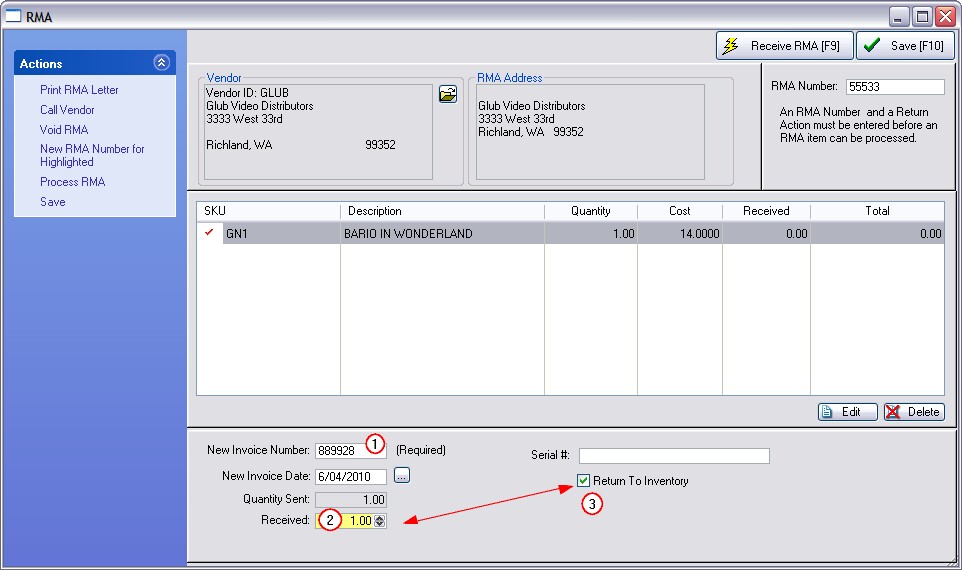 RMAReceiveToStock