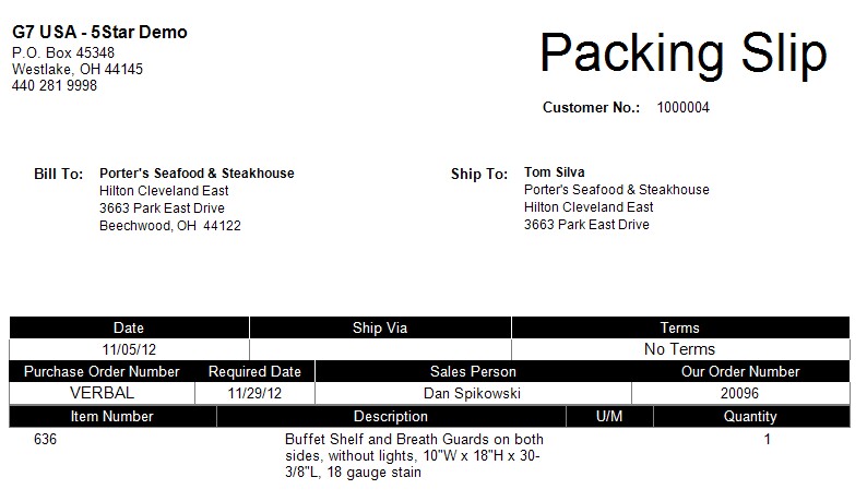 5StrRpt-ViewPackingSlip