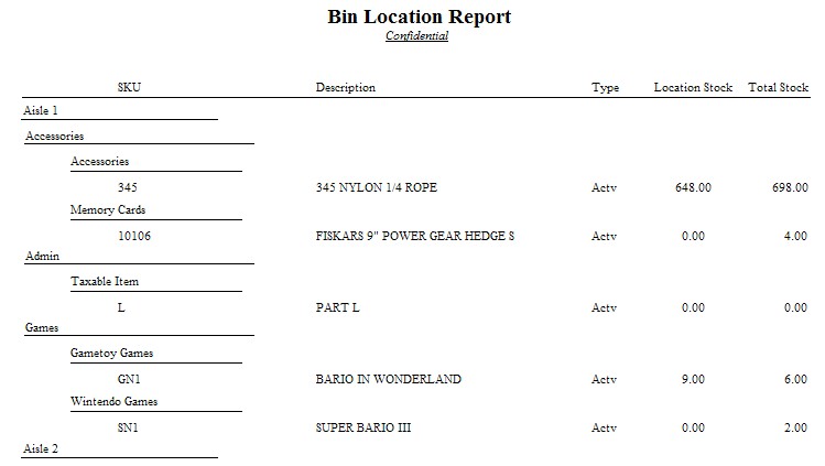 RC-BinLocationReportConfused