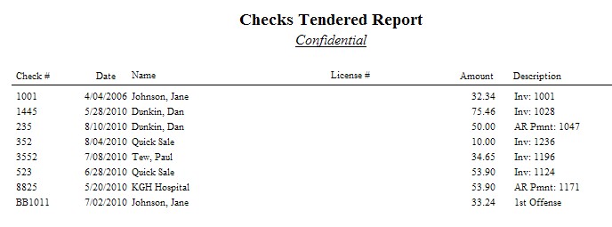 RC-ChecksTenderedReport