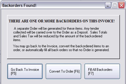 Backorders Found