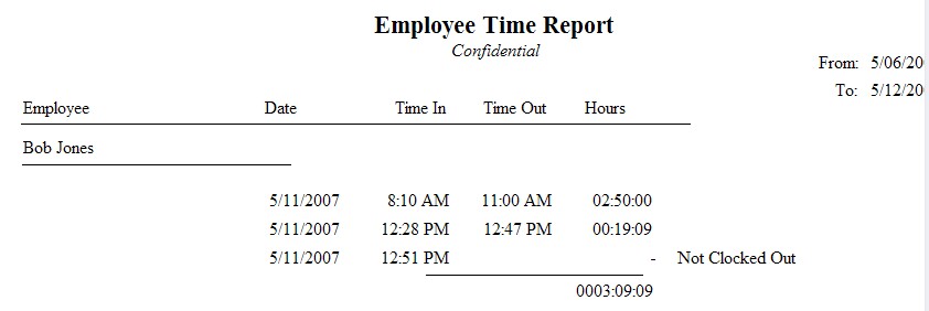 EmployeeTimeReport