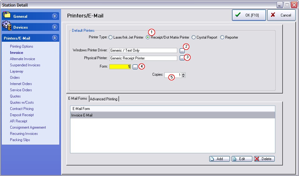 GenericReceiptPrinterSetup