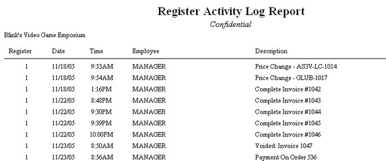 RegisterActivityLogReport