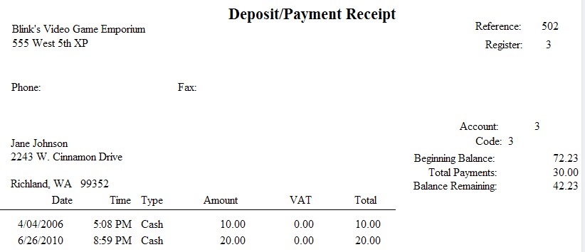 SampleTakePaymentReceipt