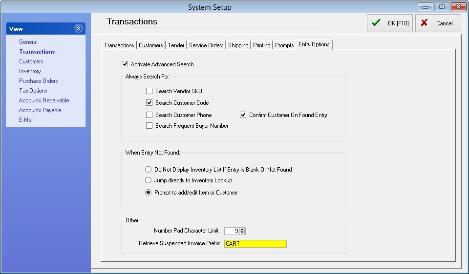 SystemSetupRetrieveInvoicePrefix