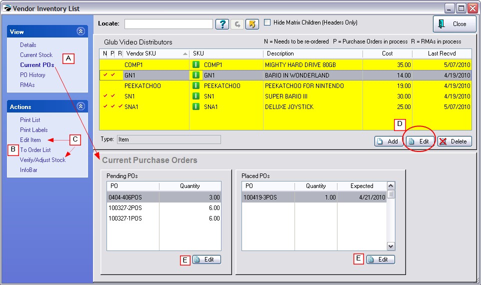 VendorInventoryCurrentPOs